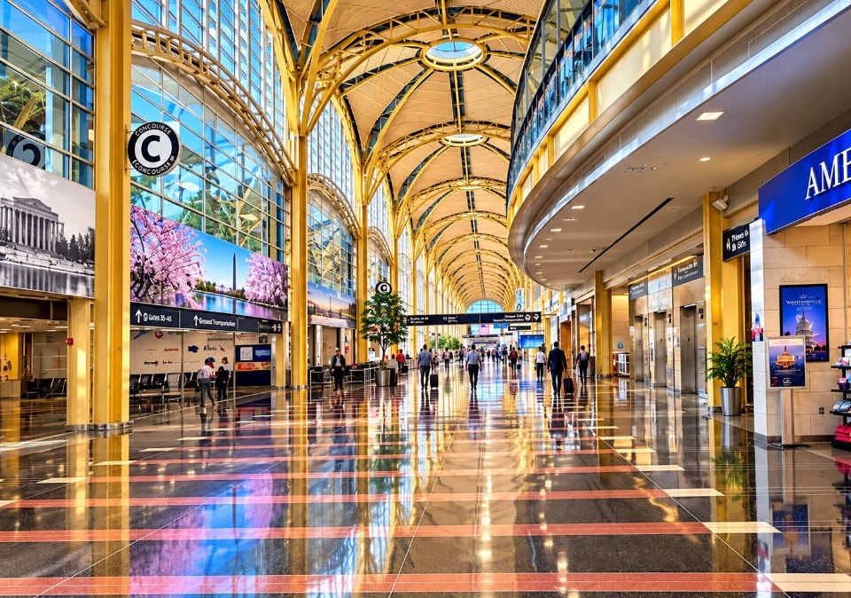 Reagan National Airport concourse interior