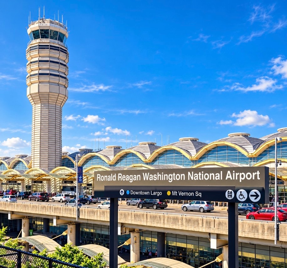 Ronald Reagan Washington National Airport sign